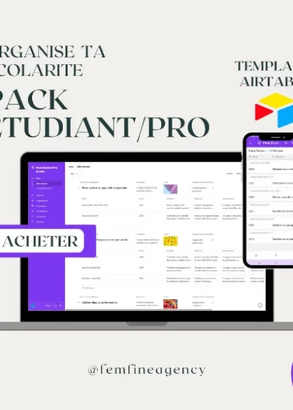 🎓 Pack Étudiant Pro – Templates Airtable