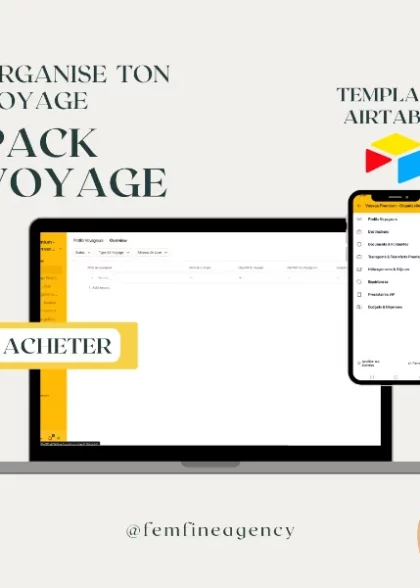 Template Airtable Voyage Premium – Organisation Luxe & Sur‑Mesure