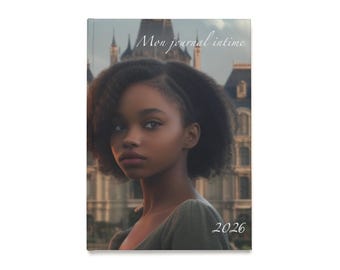 Mon Journal Intime elegant pour jeune fille  2026 Hardcover A5, French Chateau Portrait Journal