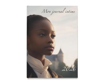 Mon Journal Intime elegant pour jeune fille  2026 Hardcover A5, French Chateau Portrait Journal