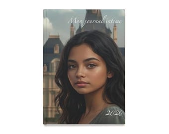 Mon Journal Intime elegant pour jeune fille  2026 Hardcover A5, French Chateau Portrait Journal